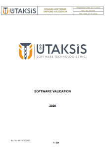 Utaksis Yazilim Validasyonu Rev005 EN