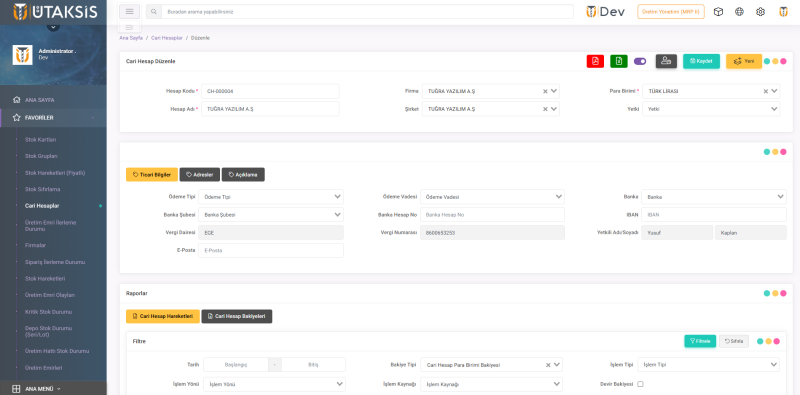 Cari Hesap Güncellemeleri